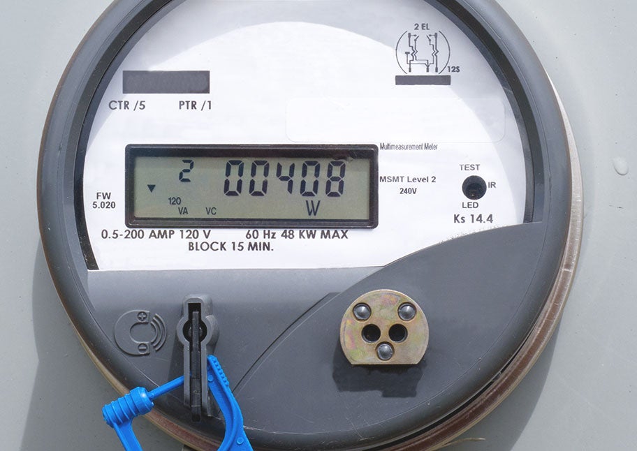 smart electric meter face