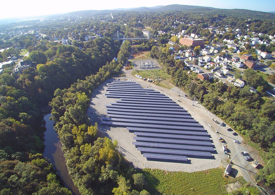 Solarway solar array in Fitchburg, Massachusetts