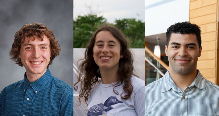 Three UNH Sustainability Fellows