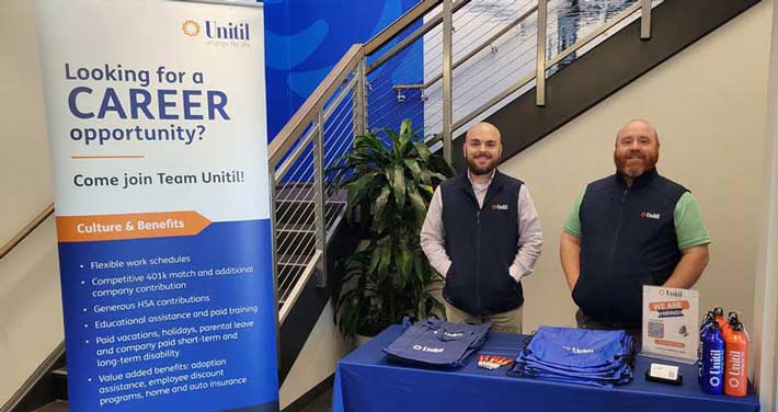 Unitil employees at Career booth