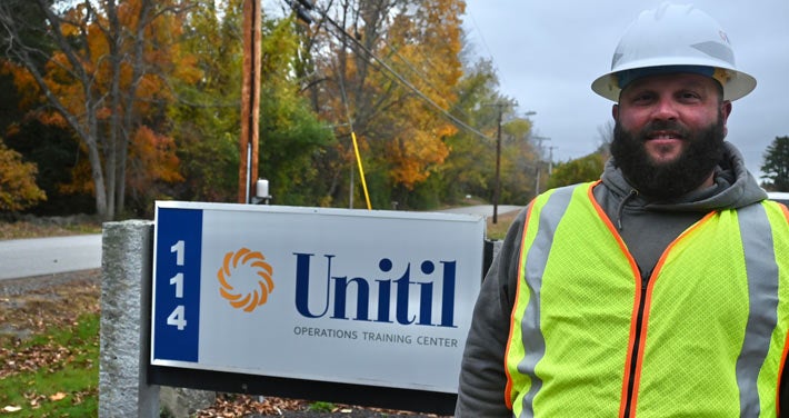 Unitil gas technician and youth hockey coach, Aaron Buzzell