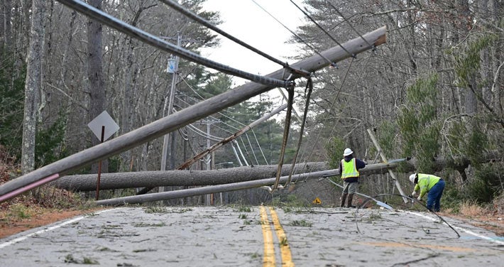 crew working damages
