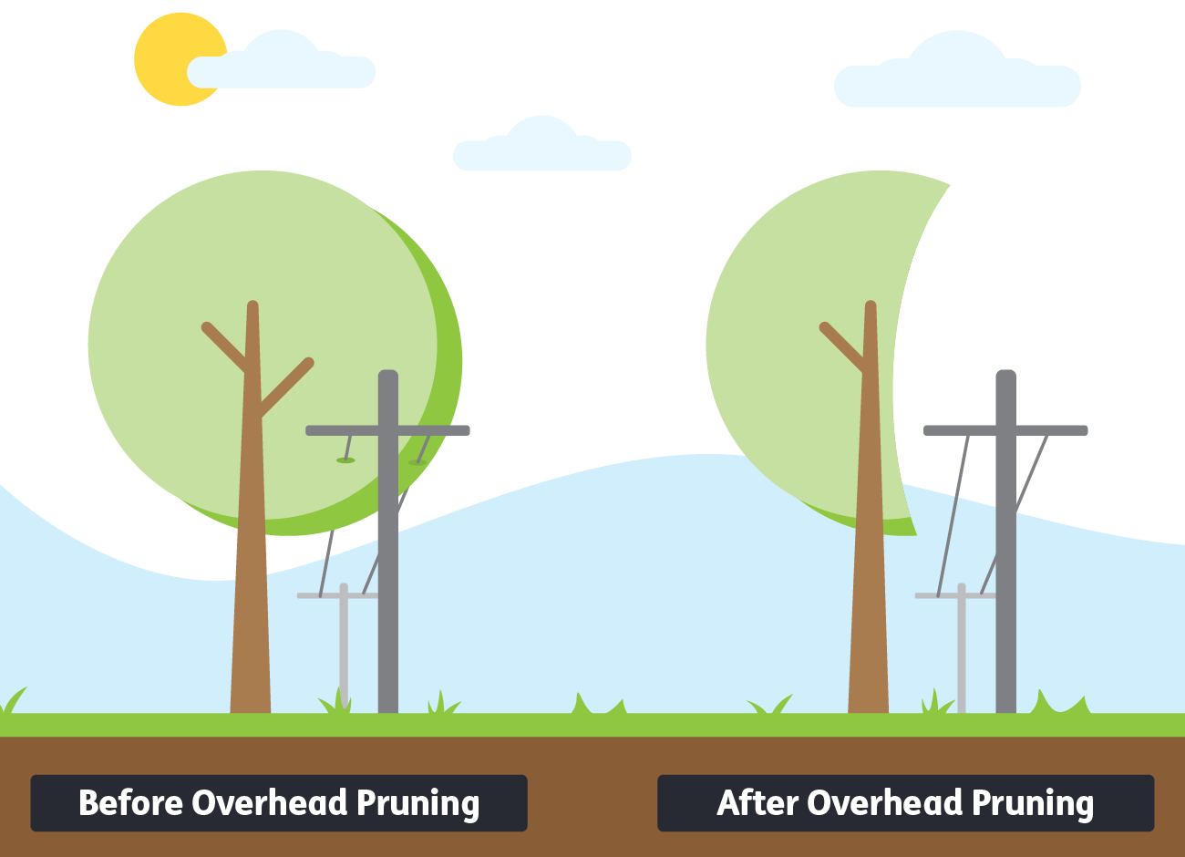 Graphic depicting overhead pruning technique