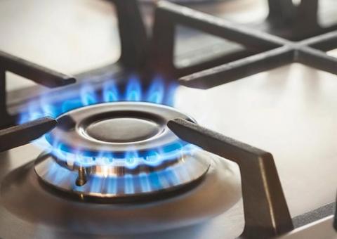 natural gas burner on stove