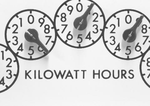 meter reading of kilowatt hours